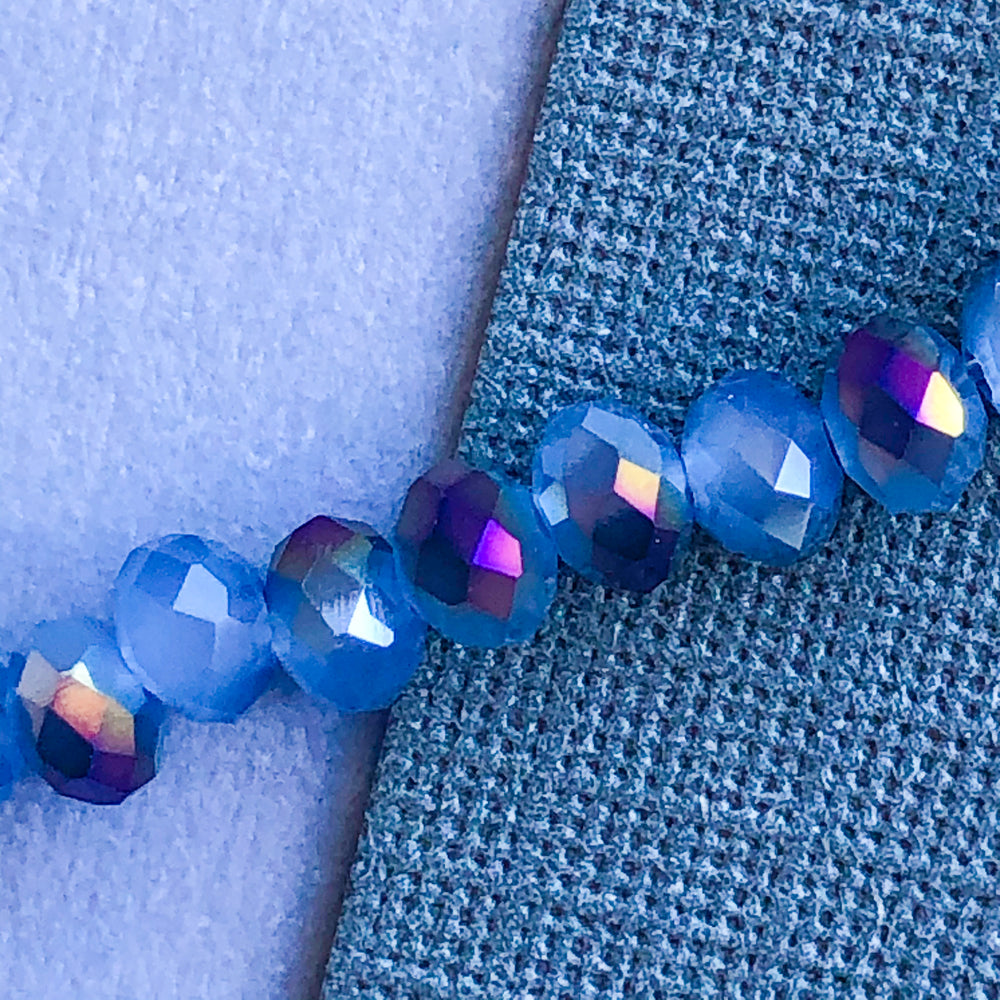 3.5mm Periwinkle Haze Faceted Chinese Crystal Rondelle Strand