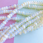 8mm Opalite Quartz Smooth Rondelle Strand