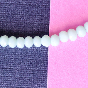 4mm Mist Blue Faceted Chinese Crystal Rondelle Strand