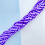 6mm Purple Polymer Clay Barrel Strand