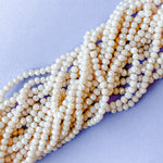 4mm Opaque Diamond Blush Crystal Rondelle Strand