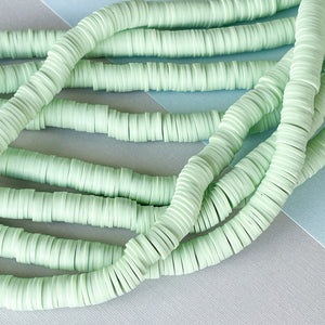 8mm Pistachio Polymer Clay Heishi Strand