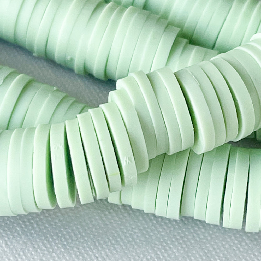 8mm Pistachio Polymer Clay Heishi Strand