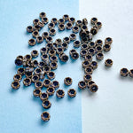 4mm Rhinestone Crystal Rondelle Matte Antique Bronze - 100 Pack