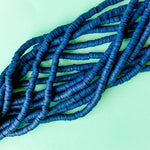 6mm Navy Blue Polymer Clay Heishi Strand