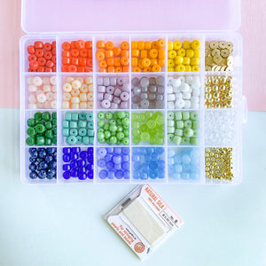 8mm Rainbow Roller and Rondelle Bead Box Set 500 pieces+