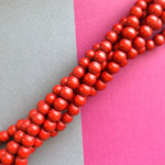 10mm Deep Orange Wood Round Strand