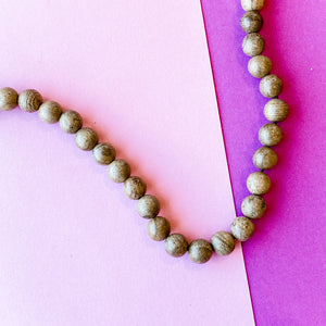 7mm Round Exotic Phoebe Wood Strand