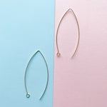 60mm Gold Crescent Ear Wire - 1 pair