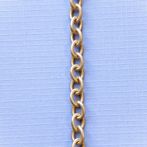 8mm Brushed Gold Cable Link Chain