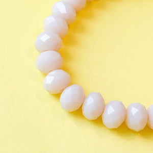 8mm Strawberry Yogurt Faceted Chinese Crystal Strand